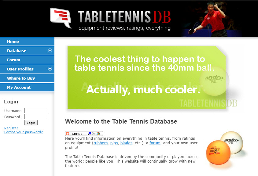 Table Tennis Database 2008